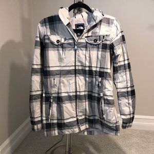 Plaid The north face rain jacket